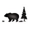 Bear Silhouette Wall Stencil | 2752 by Designer Stencils | Animal & Nature Stencils |